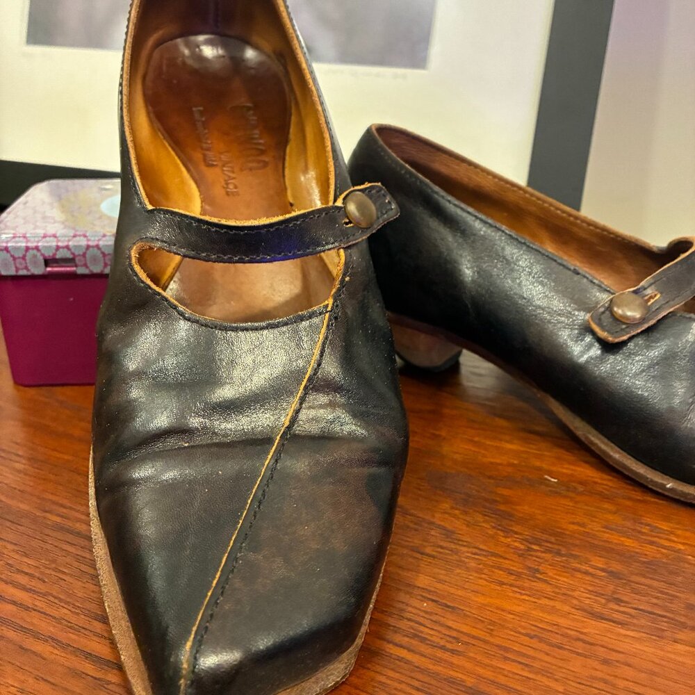 leather CYDWOQ mary jane pumps